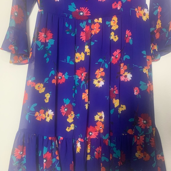 Calvin Klein Blue floral shift dress - Picture 5 of 6